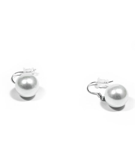 Strieborné visiace náušnice perly 12mm A053 Strieborné visiace náušnice perly 12mm A053