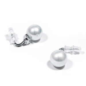 Strieborné náušnice 12mm perly so zirkónom A060