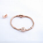 Náramok rose gold s hadím vzorom E013-25