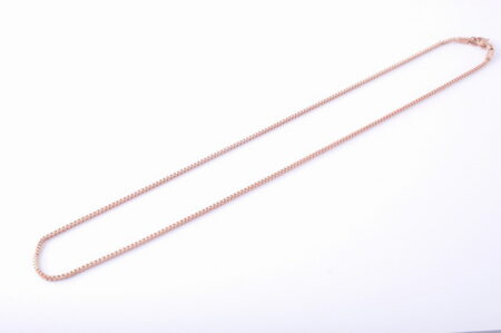 Box retiazka 1,5 mm z chirurgickej ocele rose gold 45cm E015-25 Box retiazka 1,5 mm z chirurgickej ocele rose gold 45cm E015-25