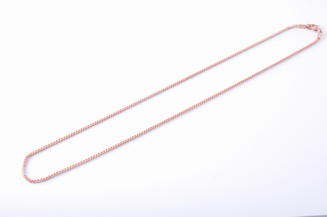 Box retiazka 1,5 mm z chirurgickej ocele rose gold 45cm E015-25