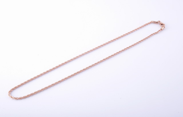 Valis retiazka 2,4 mm z chirurgickej ocele rose gold 45cm E018