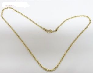 Valis retiazka 2,4 mm z chirurgickej ocele zlatá 45cm E019