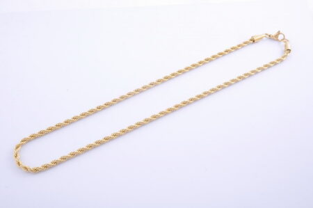 Valis retiazka 4 mm z chirurgickej ocele zlatá 47cm E023