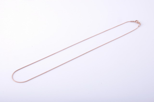 Hadí retiazka 1 mm z chirurgickej ocele rose gold 43cm E032-25