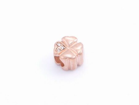 Oceľový prívesok – štvorlístok rose gold E034-2T