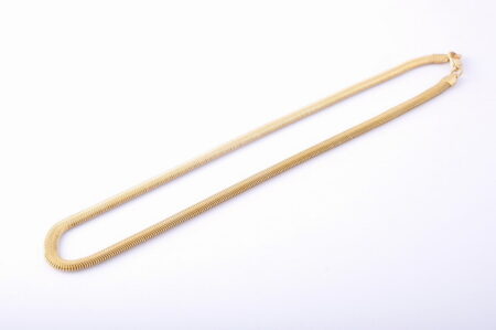 Rybia kosť retiazka 5 mm z chirurgickej ocele zlatá 40cm E057 Rybia kosť retiazka 5 mm z chirurgickej ocele zlatá 40cm E057