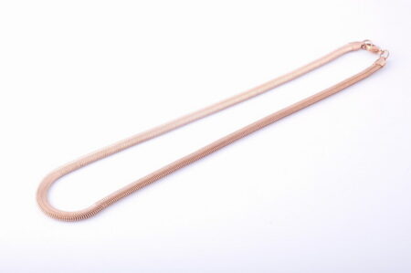 Lisovaná retiazka 5 mm z chirurgickej ocele rose gold 40cm E057-25