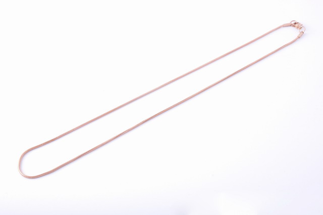 Hadíková retiazka 3,2 mm z chirurgickej ocele rose gold 45cm E062-25