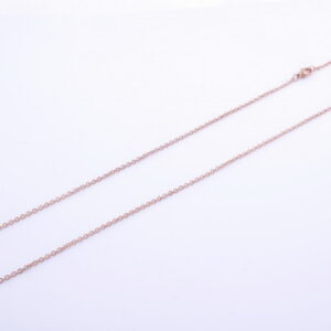 Pílková retiazka 2 mm z chirurgickej ocele rose gold 80cm E068-25