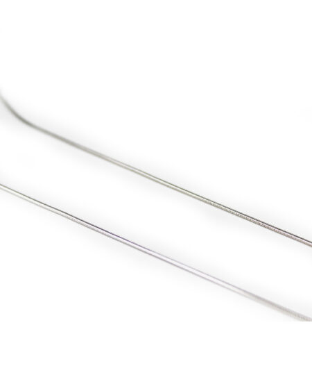 Strieborná retiazka okrúhly hadík 40+3cm F054