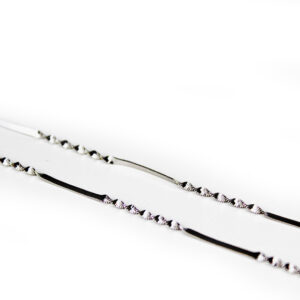 Strieborná retiazka plochý hadík 40+3cm F056