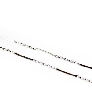 Strieborná retiazka plochý hadík 45+3cm F057