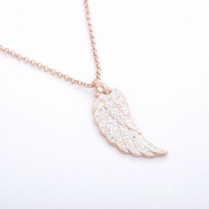 Náhrdelník s príveskom anjelského krídla rose gold G040-2T
