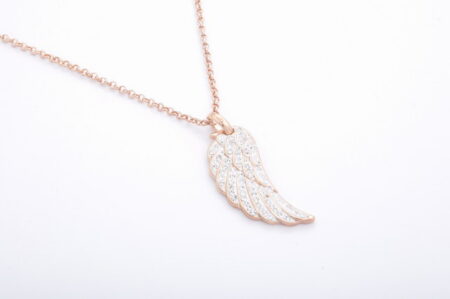 Náhrdelník s príveskom anjelského krídla rose gold G040-2T