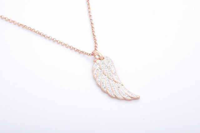 Náhrdelník s príveskom anjelského krídla rose gold G040-2T
