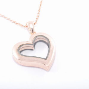 Náhrdelník rose gold s otváracím srdiečkom G041-2T