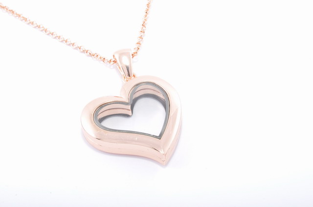 Náhrdelník rose gold s otváracím srdiečkom G041-2T