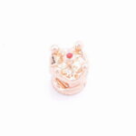 Prívesok – rose gold korunka s červeným kamienkom G063-2R
