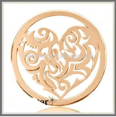 Náhrdelník srdce rose gold s ornamentmi G108-2X