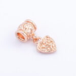 Prívesok – rose gold srdce s ornamentom G114-2X