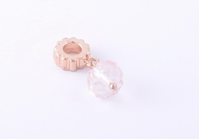Prívesok – ružový brúsený krištáľ rose gold G126-2P