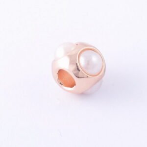 Prívesok – rosegold s perličkami G129-2W