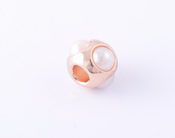 Prívesok – rosegold s perličkami G129-2W
