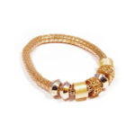 Chunky náramok s príveskami rose gold I006-25