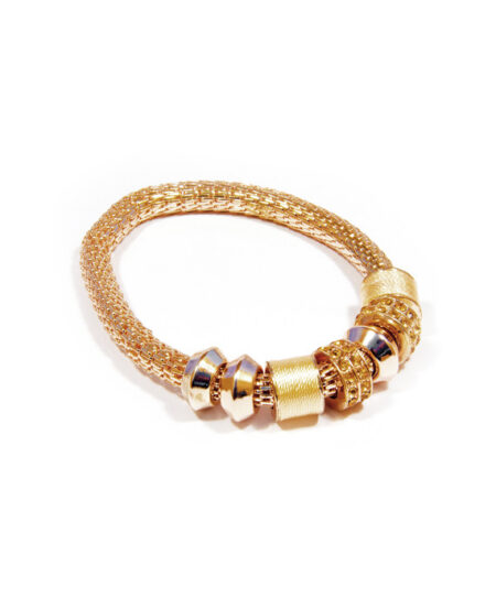 Chunky náramok s príveskami rose gold I006-25