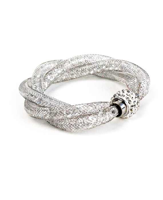 Trblietavý mesh náramok 19 cm J006-0T