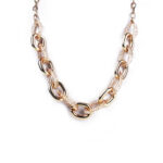 Chunky náhrdelník v tvare reťaze rose gold J007