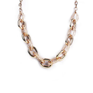 Chunky náhrdelník v tvare reťaze rose gold J007