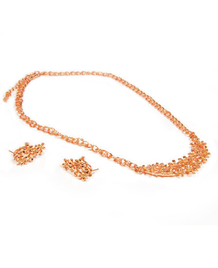 Ružovozlatý štýlový set kvietky L017-25