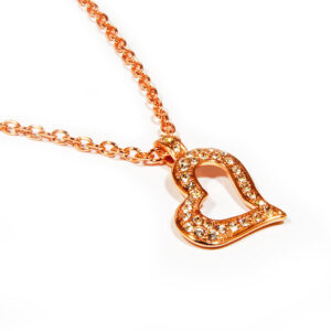 Náhrdelník so srdiečkom rose gold L025-25