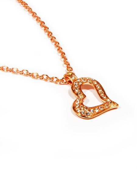 Náhrdelník so srdiečkom rose gold L025-25
