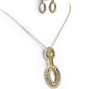 Set pozlátených šperkov s kryštálmi M025