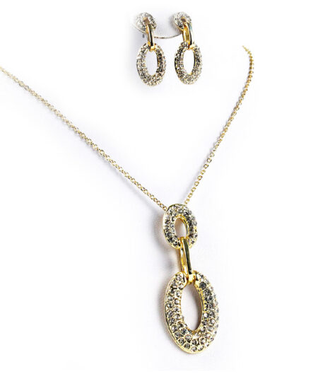 Set pozlátených šperkov s kryštálmi M025