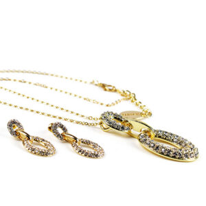 Set pozlátených šperkov s kryštálmi M025