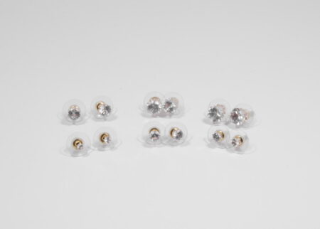 Set 6 párov lesklých napichovacích náušníc rose gold N026-25