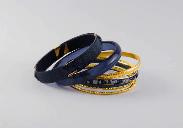 Náramkový set modro-zlatý N091