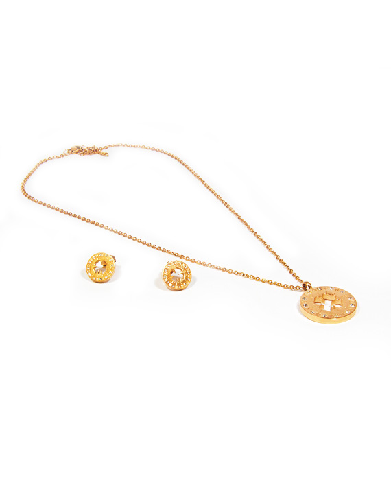 Oceľový set štvorlístok Rose gold S005-25