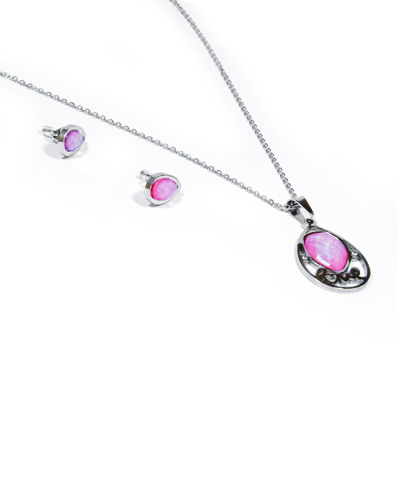 Oceľový set s dlhou retiazkou Love Y009-15